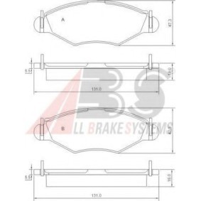 Köp Bromsbelägg av A.B.S. 37105 OE till det låga priset 424,12 kr