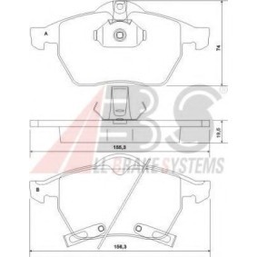 Achetez des Plaquettes de frein A.B.S. 37116 OE à prix pour 51,34 €