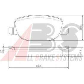 Köp Bromsbelägg av A.B.S. 37317 OE till det låga priset 511,82 kr