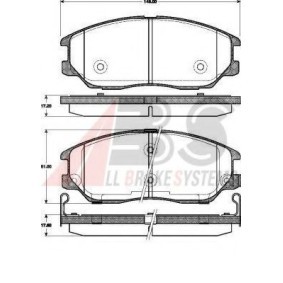 Acquista Kit pastiglie freni da A.B.S. 37505 OE a buon mercato per soli 43,44 €