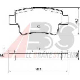 Acquista Kit pastiglie freni da A.B.S. 37513 OE a buon mercato per soli 36,93 €