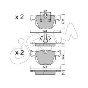 Acquista Kit pastiglie freni da CIFAM 822-005-2 a buon mercato per soli 25,25 €