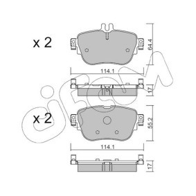 Acquista Kit pastiglie freni da CIFAM 822-009-2 a buon mercato per soli 24,47 €