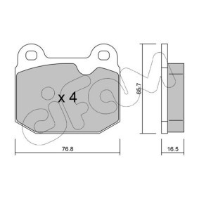 Achetez des Plaquettes de frein CIFAM 822-013-1 à prix pour 21,88 €