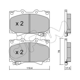 Acquista Kit pastiglie freni da CIFAM 822-015-3 a buon mercato per soli 29,57 €