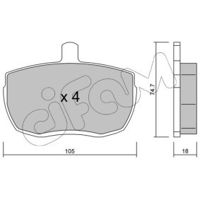 Bremsbeläge 822-016-0 für DAF