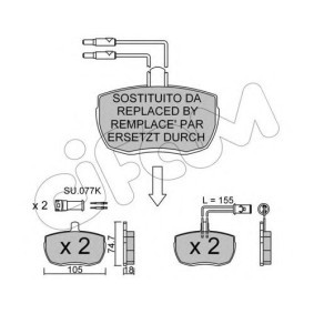 Acquista Kit pastiglie freni da CIFAM 822-016-4 a buon mercato per soli 41,57 €