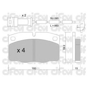 Achetez des Plaquettes de frein CIFAM 822-044-1K à prix pour 46,64 €