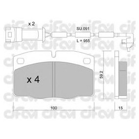Acquista Kit pastiglie freni da CIFAM 822-044-2K a buon mercato per soli 45,34 €