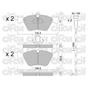 Acquista Kit pastiglie freni da CIFAM 822-128-0K a buon mercato per soli 64,22 €