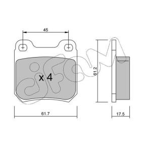 Achetez des Plaquettes de frein CIFAM 822-275-1 à prix pour 22,05 €