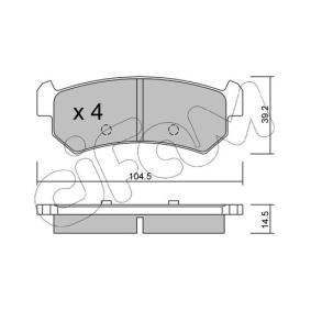 Acquista Kit pastiglie freni da CIFAM 822-511-0 a buon mercato per soli 66,67 €