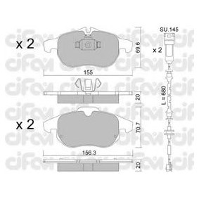 Achetez des Plaquettes de frein CIFAM 822-540-0K à prix pour 84,12 €