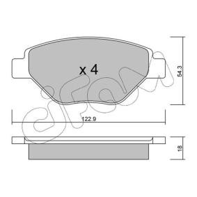 Köp Bromsbelägg av CIFAM 822-543-0 till det låga priset 324,35 kr