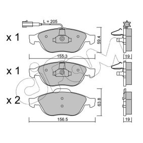 Bremsbeläge 822-590-0 für DAF