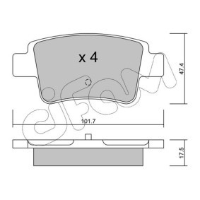 Acquista Kit pastiglie freni da CIFAM 822-705-0 a buon mercato per soli 64,04 €