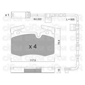 Comprar Juego de pastillas de freno de CIFAM 822-829-0K a bajo precio de 130,77 €