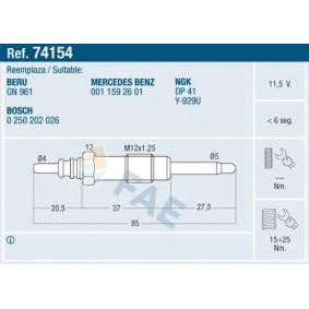 Comprar Bujía de precalentamiento de FAE 74154 a bajo precio de 14,19 €