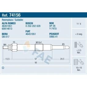 Köp Glödstift av FAE 74156 till det låga priset 210,10 kr