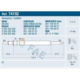 Köp Glödstift av FAE 74192 till det låga priset 285,89 kr