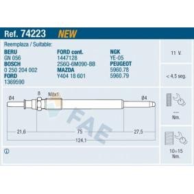 Achetez des Bougie de préchauffage FAE 74223 à prix pour 23,46 €