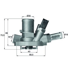 Achetez des Thermostat d'eau MAHLE ORIGINAL TI 147 80 à prix pour 46,43 €