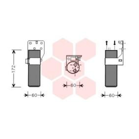 Achetez des Filtre déshydratant, climatisation VAN WEZEL 4300D355 à prix pour 94,03 €