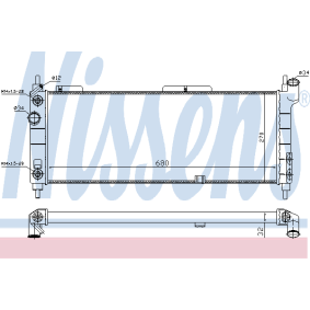 Achetez des Radiateur du moteur NISSENS 63292A à prix pour 128,67 €