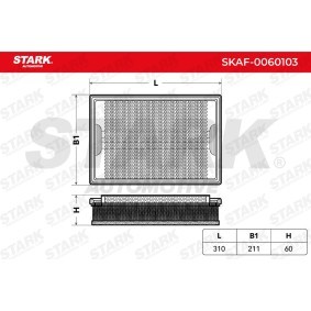 Achetez des Filtre à air STARK SKAF-0060103 à prix pour 11,29 €