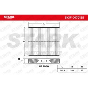 Osta Suodatin, sisäilma STARK:llä SKIF-0170135 edullisesti hintaan 9,51 €