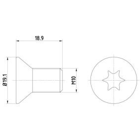 Schraube, Bremsscheibe TPM0010