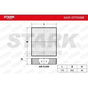 Compre Filtro de habitáculo de STARK online para COLT CZC Descapotable (RG) a precios moderados