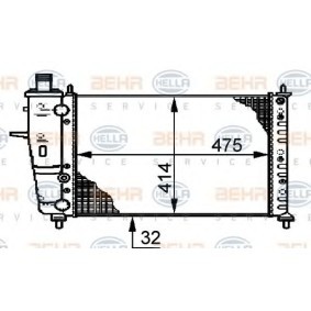 Achetez des Radiateur du moteur HELLA 8MK 376 720-334 à prix pour 103,57 €