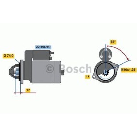 Köp Startmotor av BOSCH 0 001 107 448 till det låga priset 4429,29 kr