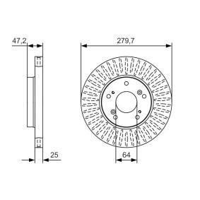 Bremsscheibe 0 986 479 B01 für Civic XI Limousine (FE) für 32,31 CHF