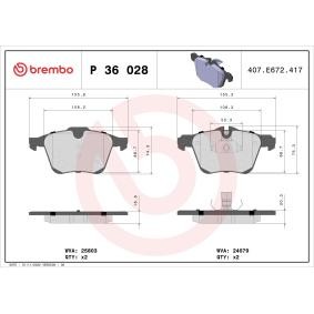 Köp Bromsbelägg av BREMBO P 36 028 till det låga priset 837,74 kr