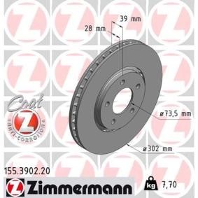 Comprar Disco de freno de ZIMMERMANN 155.3902.20 a bajo precio de 62,63 €
