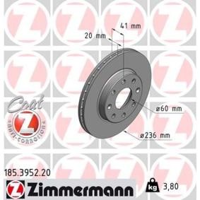 Comprar Disco de freno de ZIMMERMANN 185.3952.20 a bajo precio de 41,83 €