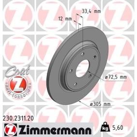 Comprar Disco de freno de ZIMMERMANN 230.2311.20 a bajo precio de 48,99 €