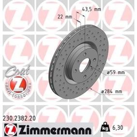 Comprar Disco de freno de ZIMMERMANN 230.2382.20 a bajo precio de 75,30 €