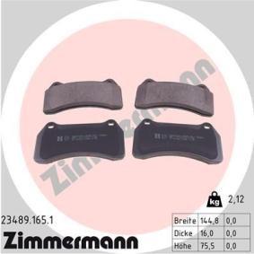 Comprar Juego de pastillas de freno de ZIMMERMANN 23489.165.1 a bajo precio de 83,55 €