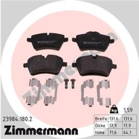 Köp Bromsbelägg av ZIMMERMANN 23984.180.2 till det låga priset 1049,94 kr