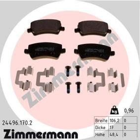 Köp Bromsbelägg av ZIMMERMANN 24496.170.2 till det låga priset 865,75 kr