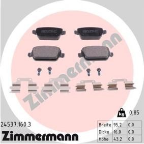 Comprar Juego de pastillas de freno de ZIMMERMANN 24537.160.3 a bajo precio de 51,41 €