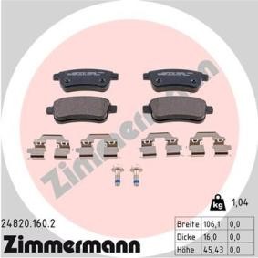 Comprar Juego de pastillas de freno de ZIMMERMANN 24820.160.2 a bajo precio de 46,96 €