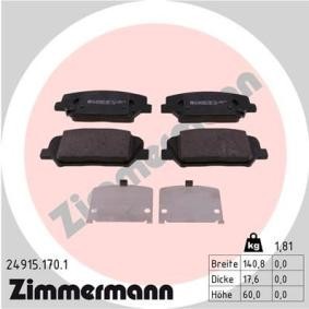 Comprar Juego de pastillas de freno de ZIMMERMANN 24915.170.1 a bajo precio de 55,32 €