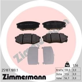 Comprar Juego de pastillas de freno de ZIMMERMANN 25187.180.1 a bajo precio de 57,46 €
