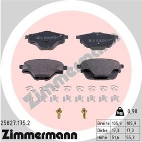 Comprar Juego de pastillas de freno de ZIMMERMANN 25827.175.2 a bajo precio de 57,61 €
