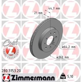 Comprar Disco de freno de ZIMMERMANN 280.3153.20 a bajo precio de 51,96 €