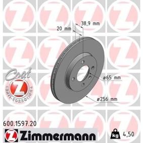 Köp Bromsskiva av ZIMMERMANN 600.1597.20 till det låga priset 554,08 kr